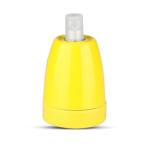 Douille E27 en porcelaine jaune - Max 60W, Ø4,7 x 6,4 cm, IP20 intérieur