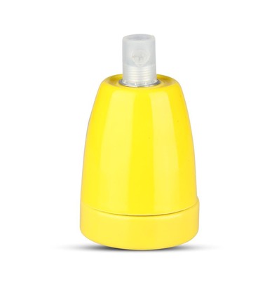Douille E27 en porcelaine jaune - Max 60W, Ø4,7 x 6,4 cm, IP20 intérieur
