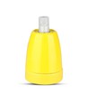 Gele E27 porseleinen fitting - Max 60W, Ø4,7 x 6,4 cm, IP20 binnen