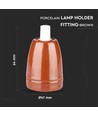 Douille E27 en porcelaine, marron - Max 60W, Ø4,7 x 6,4 cm, IP20 intérieur