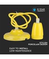 Lampe en porcelaine E27 - jaune