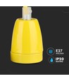 Porseleinen lamp E27 - geel
