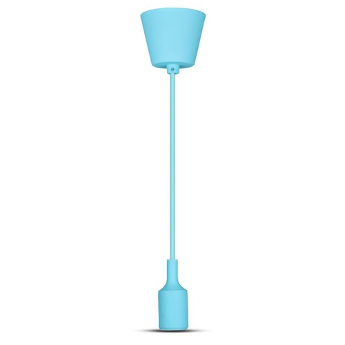 Suspension E27 en silicone bleu clair - câble 1m, sans source lumineuse