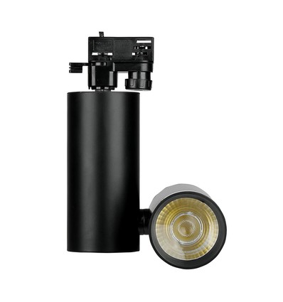 Spot sur rail triphasé 30W, RA95 - Noir, 6400K, 24 degrés, 5 ans de garantie