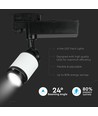 Spot sur rail triphasé 25W - 2100lm, 24 degrés, aluminium, 5 ans de garantie