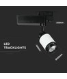 Spot sur rail 35W - 24 degrés, COB LED, IP20, 224x100x215mm