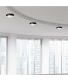 Plafonnier/applique LED ovale 12W - IP54, noir, 3000K, 24,2 x 16,5 cm
