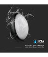 Plafonnier/applique LED ovale 12W - IP54, noir, 3000K, 24,2 x 16,5 cm