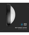 Plafonnier/applique LED ovale 12W - IP54, noir, 3000K, 24,2 x 16,5 cm