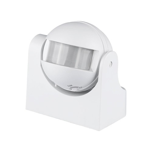 Bevegelsessensor med manuell styring - Hvit, IP44, opptil 300W LED