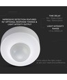 Détecteur de plafond avec commande manuelle - Max 300W, blanc, PIR infrarouge, IP20 intérieur