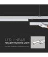 150cm 50W dimbar LED Linear Follow Trunking - 160lm/W, 90°, 4000K, for skinnesystem, nedhengt montering