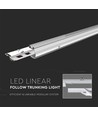 170cm 50W dimmable LED linear trunking - 160lm/W, double asymétrique, 4000K, montage suspendu
