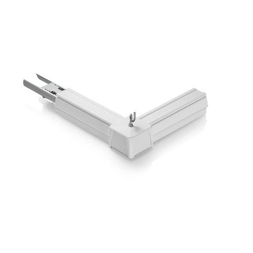 Connecteur en L pour système de rail 8 fils - Blanc, raccord d'angle