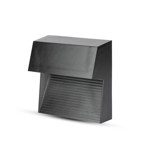 3W LED trapverlichting - IP65, zwart, 4000K, 210lm, opbouw