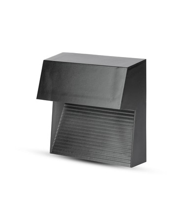 Spot LED 3W pour escaliers - IP65, noir, 4000K, 210lm, saillie