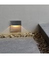 Spot LED 3W pour escaliers - IP65, noir, 4000K, 210lm, saillie
