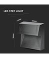 3W LED-spot til trapper - IP65, sort, 4000K, 210lm, påbygging