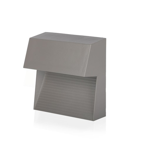 3W vierkante LED wandlamp voor inbouw - IP65, Grijs, 4000K, 210lm, trapverlichting