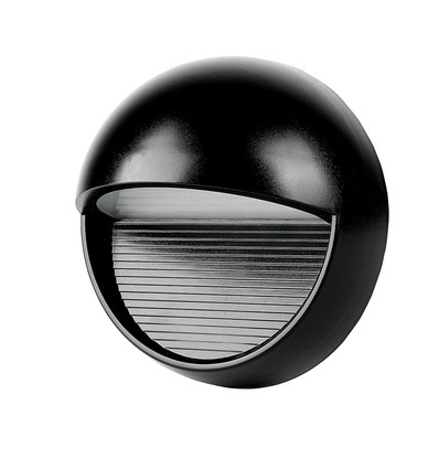 Borne LED 3W / spots d'escalier - IP65, noir, rond, 210lm, pour escaliers et couloirs