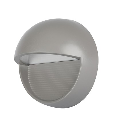 Borne LED 3W / éclairage d'escalier, Gris - Rond, IP65 extérieur, 3000K, Ø5,8cm
