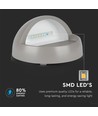 3W LED bolderlamp / trapverlichting, Grijs - Rond, IP65 buiten, 3000K, Ø5,8cm