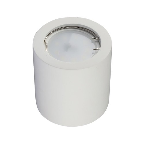 Plafonnier rond en gypse GU10 - Blanc, sans source lumineuse