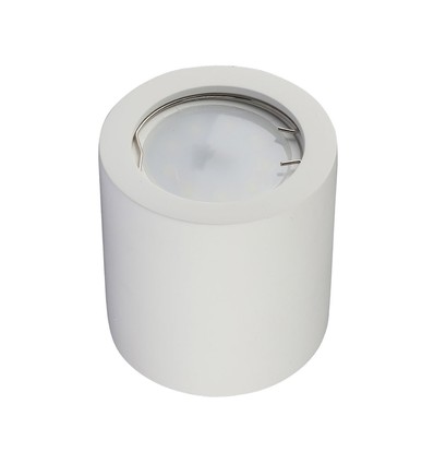 Plafonnier rond en gypse GU10 - Blanc, sans source lumineuse