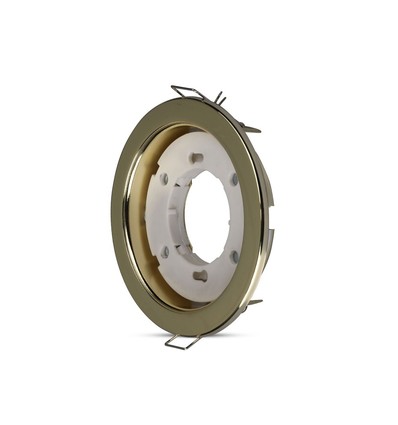 GX53 inbouwspot - Rond, goud, gat: Ø9cm, afmeting: Ø10,5cm, IP20 binnenshuis