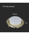 Spot encastrable GX53 - Rond, or, perçage : Ø9cm, dimensions : Ø10,5cm, IP20 intérieur
