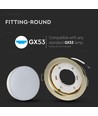 GX53 inbouwspot - Rond, goud, gat: Ø9cm, afmeting: Ø10,5cm, IP20 binnenshuis