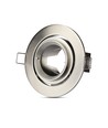 GU10 infälld spot med zoom - Satin nickel, rund, ställbar, aluminium, hål: Ø9,3 cm, mått: Ø10,2 cm