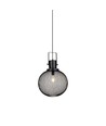 Suspension E27 en maille métallique noire - Ø30cm, design moderne, sans source lumineuse