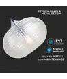Ø35cm Diamond Cut pendel i glas - Transparent, E27 fatning, max 60W, ekskl. lyskilde