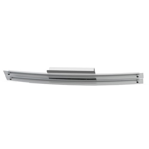 Plafonnier/applique 36W Designer Bend Glass Double - Chrome, 2700lm, 4000K, inox et verre, IP20, largeur 98,5cm