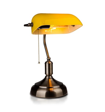 Lampe de table Banker E27 - Bakélite, Jaune