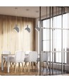 Suspension E14 avec abat-jour en aluminium gris - Ø18cm, câble 1 mètre, max 60W, sans source lumineuse