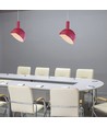 Suspension E14 avec abat-jour en aluminium rose - Max 60W, plastique et aluminium, 5 ans de garantie