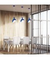 Suspension E14 bleue avec abat-jour en aluminium - Max 60W, Ø18cm, IP20, 5 ans de garantie