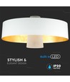 7W LED pendellampe - Ø34cm, hvit akrylskjerm, 120 grader, inkl. lyskilde