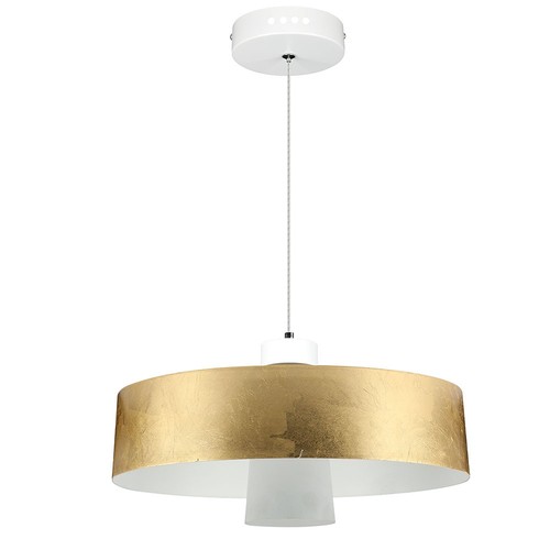 Suspension LED 7W, abat-jour acrylique doré - Ø34cm, 4000K, 400lm, IP20