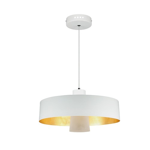 7W LED pendellampe - Ø34cm, hvit akrylskjerm, 400lm, 120 grader, inkl. lyskilde