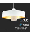 Suspension LED 7W - Ø34cm, abat-jour acrylique blanc, 400lm, 120 degrés, source lumineuse incl.