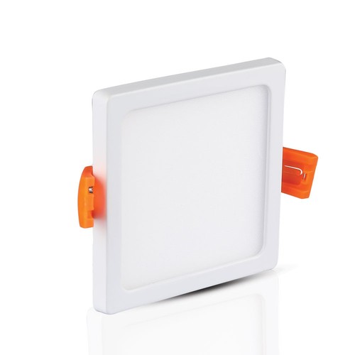 22W 17x17cm LED indbygningspanel, kvadratisk - 100lm/W, hvid kant, Hul: 15,5 x 15,5 cm, Mål: 17 x 17 cm