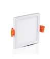 22W 17x17cm LED indbygningspanel, kvadratisk - 100lm/W, hvid kant, Hul: 15,5 x 15,5 cm, Mål: 17 x 17 cm
