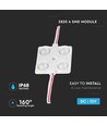 1,44W LED modul, 12V - IP68 vattentät, 135lm, 160 grader, 37x37mm, röd ljusfärg