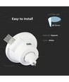 Spot encastrable en plâtre GU10, rond - Blanc, trou: Ø13,2 cm, dim: Ø13,2 x 7,4 cm, sans source lumineuse