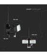 18W LED breedstraler met WiFi camera en sensor - 6000K, IP44, wit, buiten, beveiligingscamera