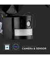 18W LED lyskaster med WiFi kamera og sensor - 6000K, IP44, hvit, utendørs, sikkerhetskamera