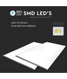 120x60 LED panel, 45W - 120lm/W, 6400K, vit ram, inkl. driver